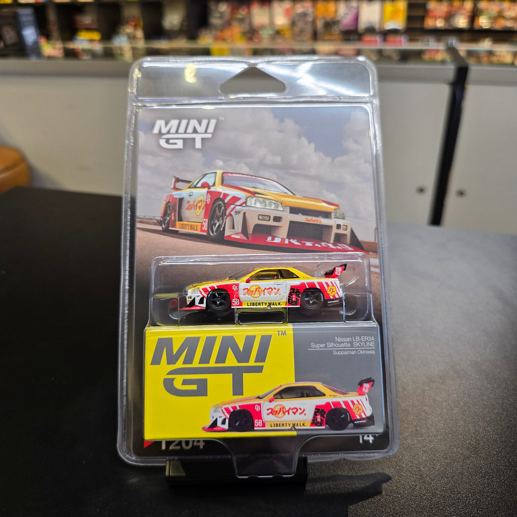 Mini GT 1:64 Nissan LB-ER34 Super Silhouette SKYLINE Suppaiman Okinawa #1204