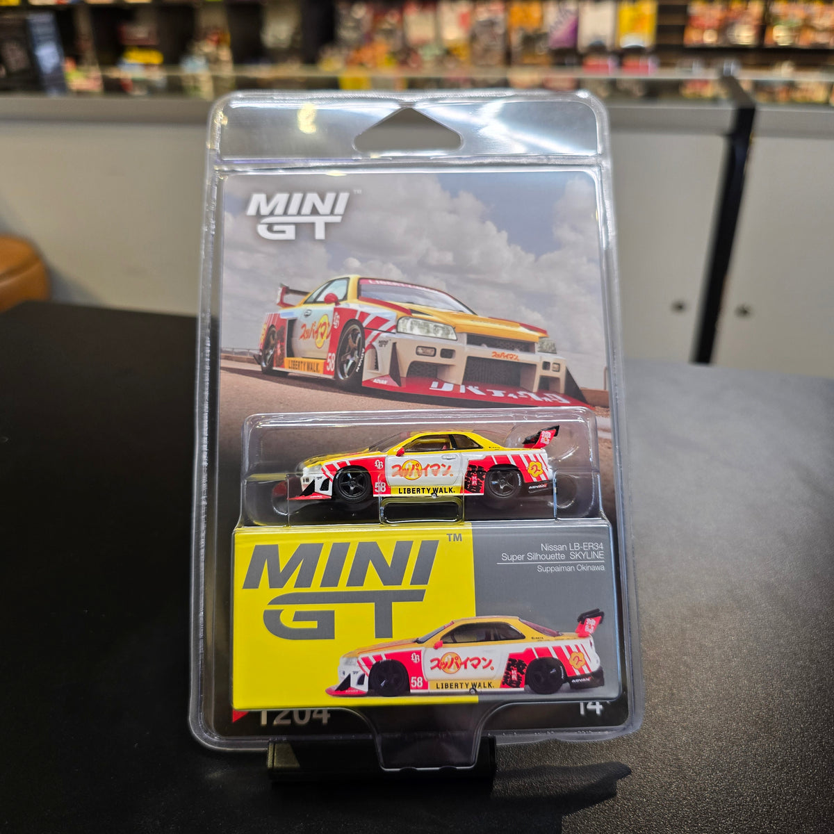 Mini GT 1:64 Nissan LB-ER34 Super Silhouette SKYLINE Suppaiman Okinawa #1204