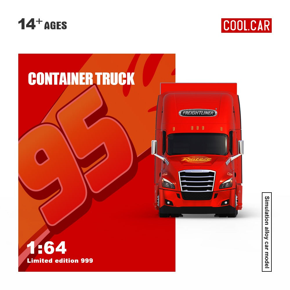 Coolcar 1:64 Freightliner Lightning Mcqueen Livery Semi Truck
