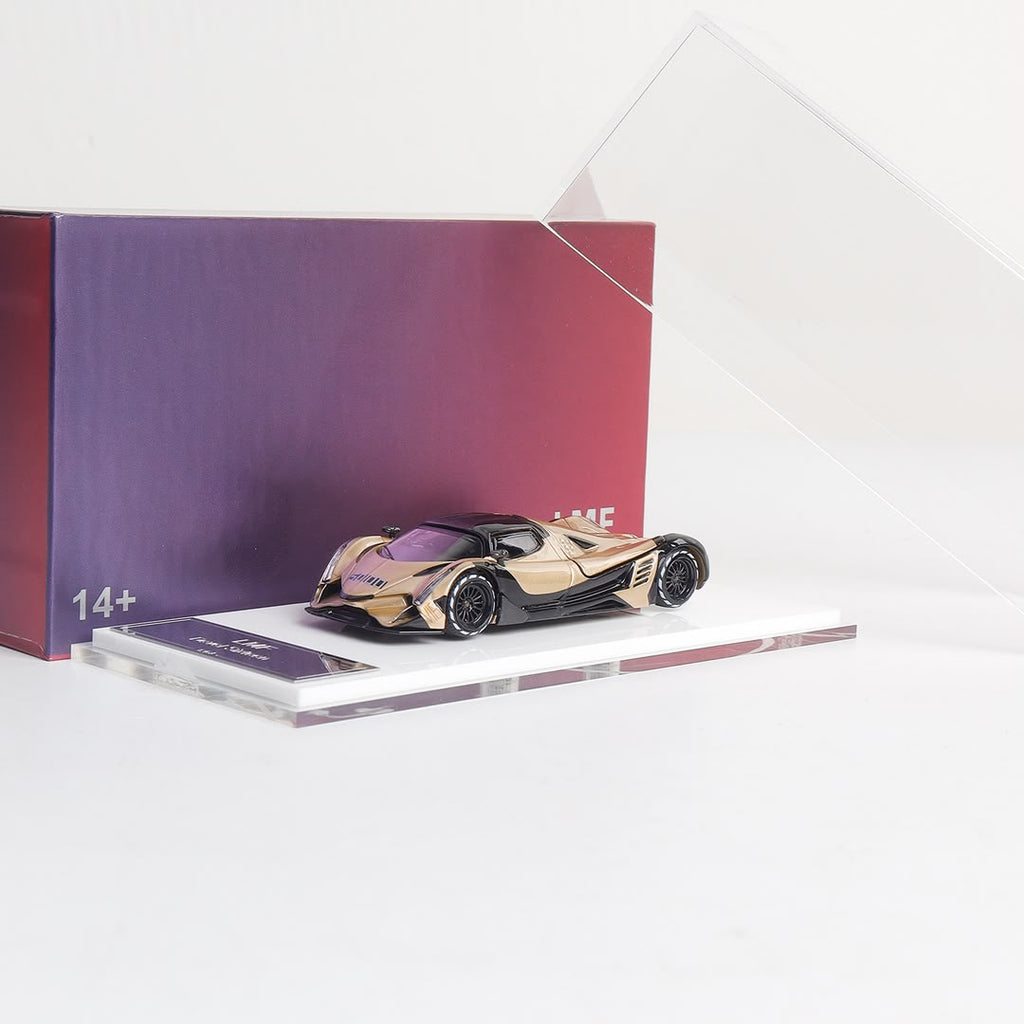 LMF 1:64 Devel Sixteen Diecast Model Gold without Rear Wing