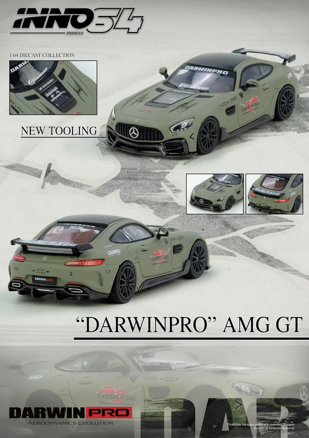 INNO64 1/64 DARWIN PRO AMG GT IN64-AMGGT-DP01