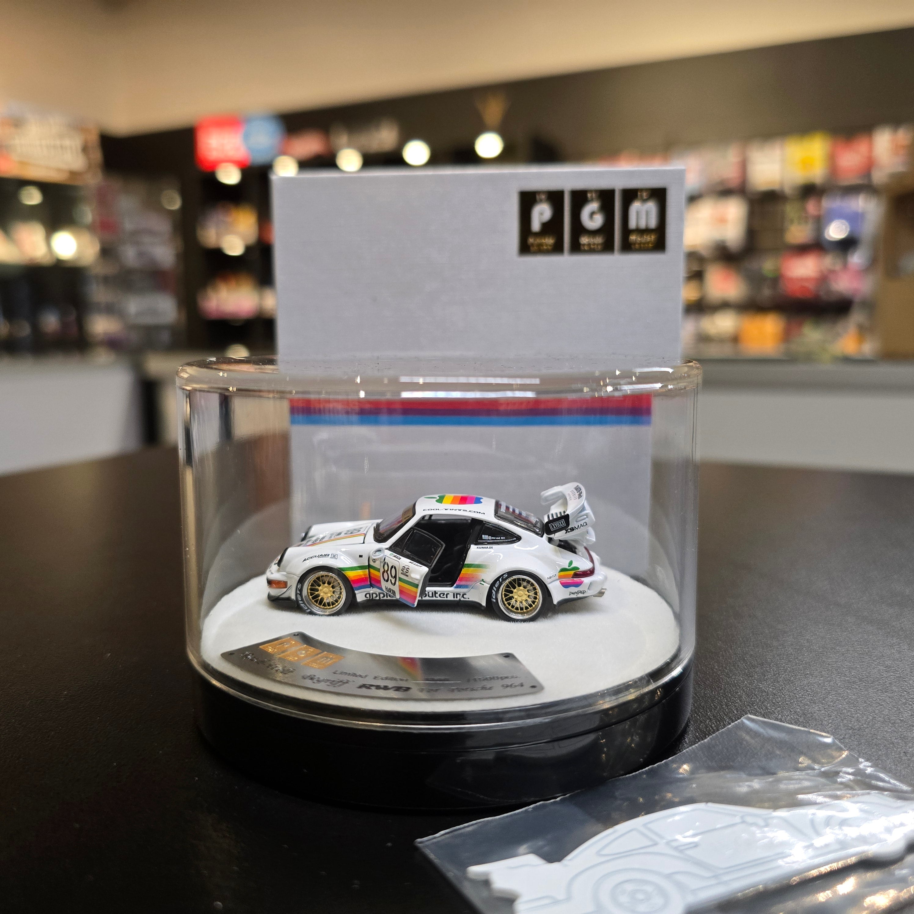 PGM 1:64 Porsche RWB 964 #89 White Apple Luxury Version (Limited Restock)