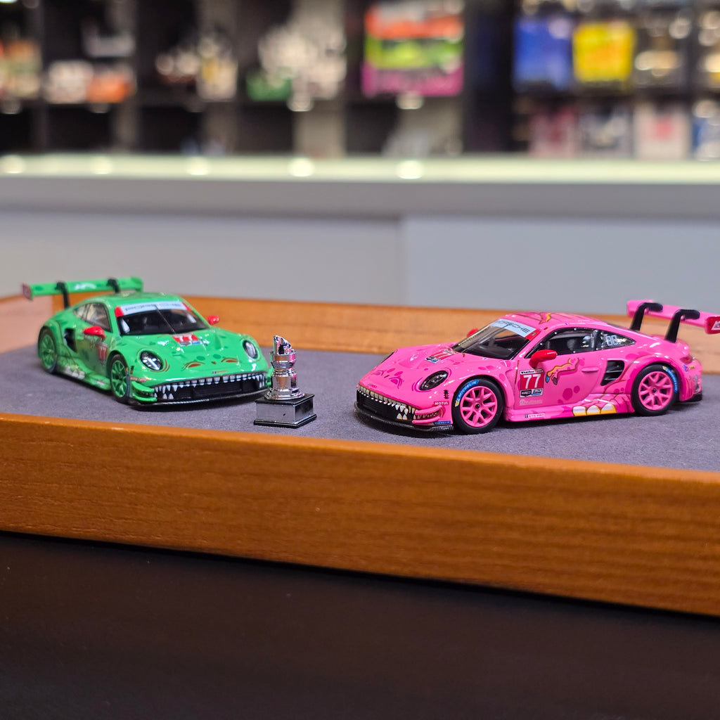 Mini GT Hobby Expo China 2026, AO Racing Rexy Roxy GTD Pro Champion Set with Plush