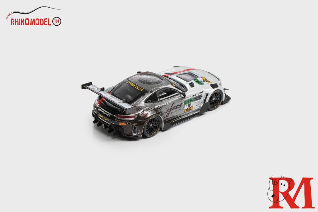 Rhino Model RM 1/64 Benz AMG GTS Modified Diecast White 2024 DTM Season Livery