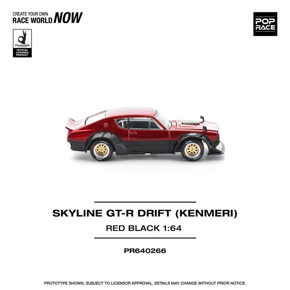 POP RACE 1/64 KPGC110 KENMERI - RED/BLACK PR640266