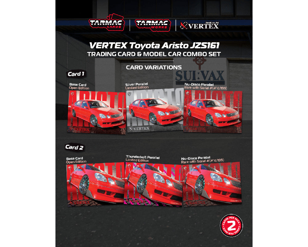 Tarmac Works 1:64 VERTEX Toyota Aristo JZS161 – Red – Global64 T64G-081-RE