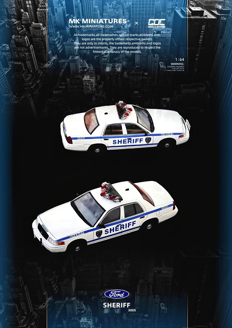 MK Miniatures 1/64 Crown Victoria Sheriff