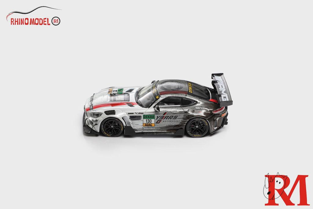 Rhino Model RM 1/64 Benz AMG GTS Modified Diecast White 2024 DTM Season Livery