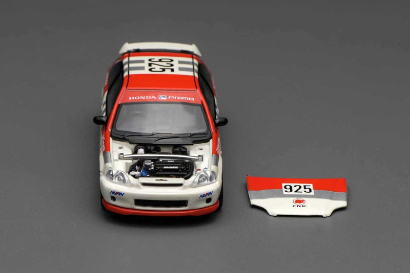 Motorhelix 1/64 Honda Civic TYPE R (EK9) Idemitsu Motion Red M65040