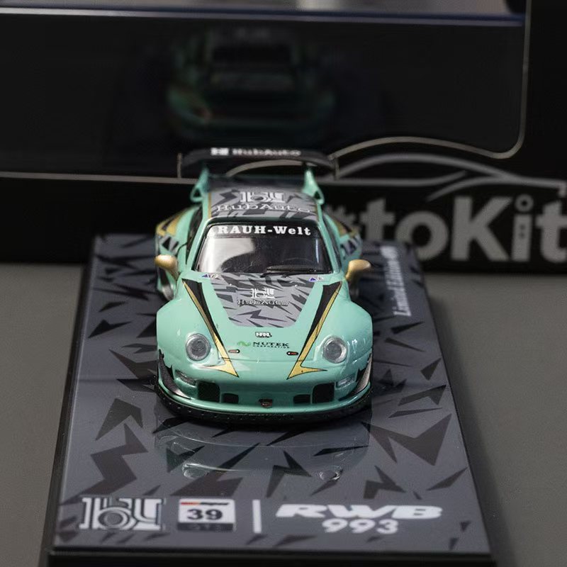 Motokit 1/64 diecast model car, RWB modified, limited edition of 499 each Hubauto