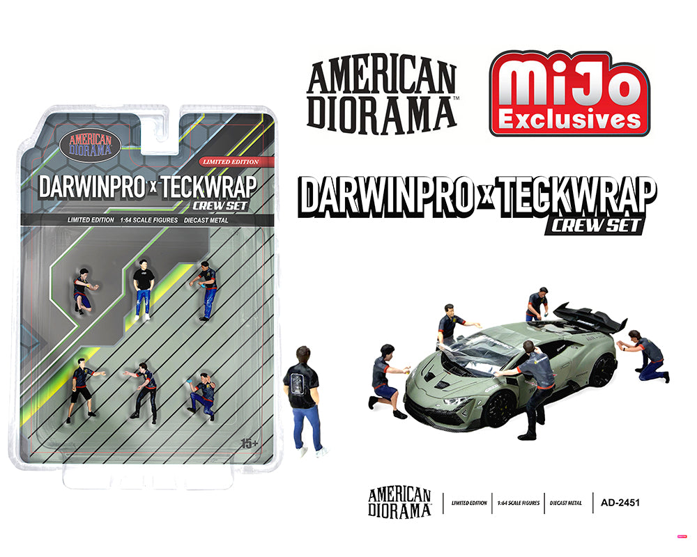 American Diorama 1:64 Figures Set DarwinPro x Teckwrap Crew – MiJo Exclusives – Limited Edition