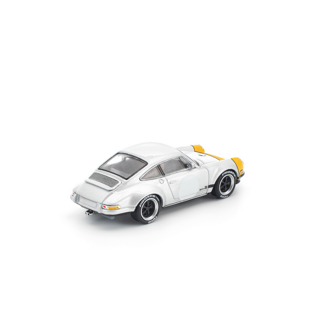 POP RACE 1/64 SINGER 911 SCCS HOMAGE YELLOW/SILVER PR640201