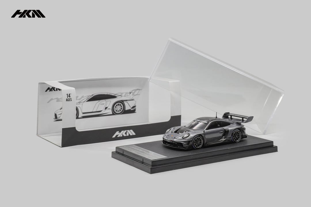 HKM 1:64 Porsche 911 (992) GT3 R Rennsport Grey