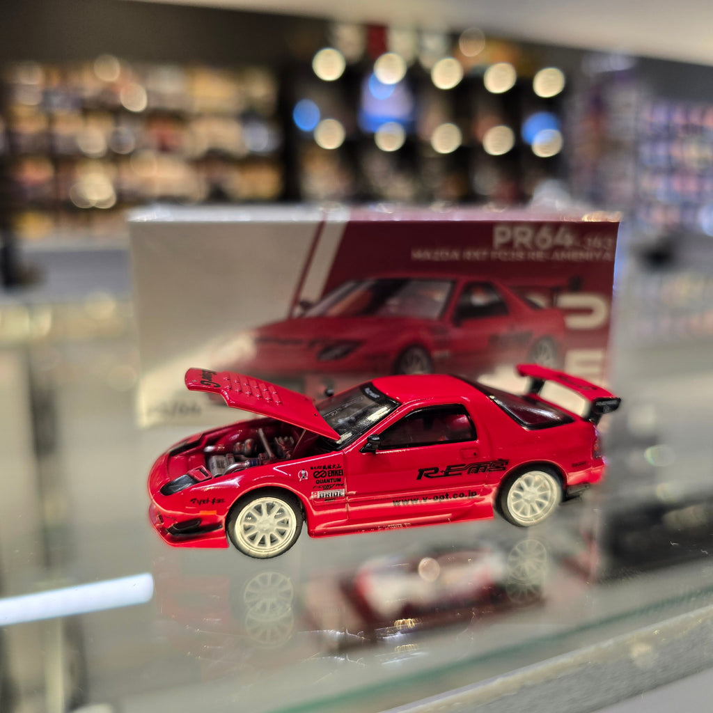 POP RACE 1:64 MAZDA RX7 FC3S RE-AMEMIYA RED PR640343
