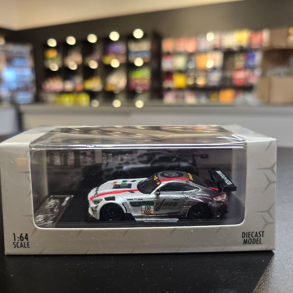 Rhino Model RM 1/64 Benz AMG GTS Modified Diecast White 2024 DTM Season Livery