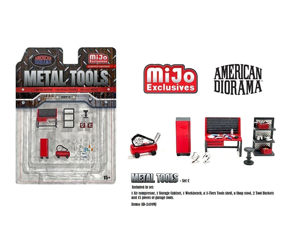 American Diorama 1:64 Metal Tools Set C