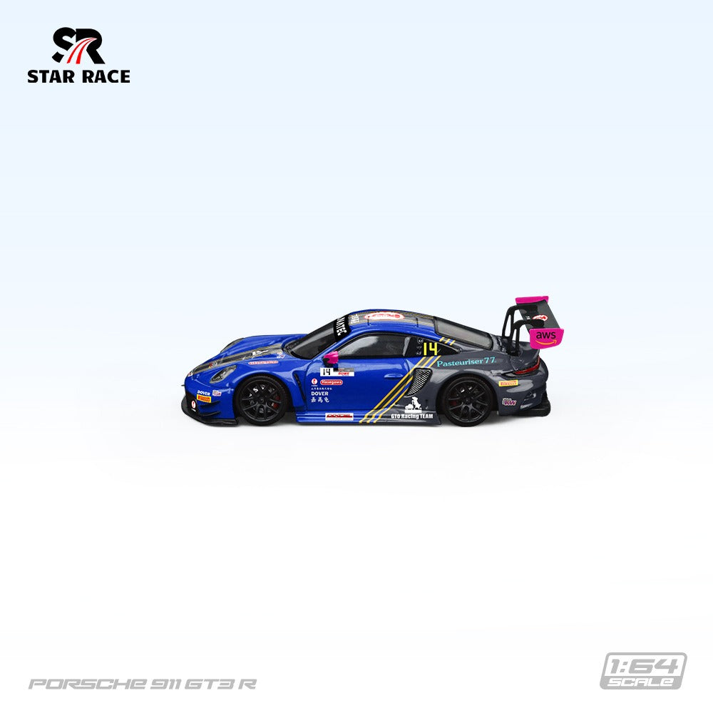 Star Race 1:64 STAR RACE Porsche 911 GT3 R Racing Car Finishings - Alloy Model