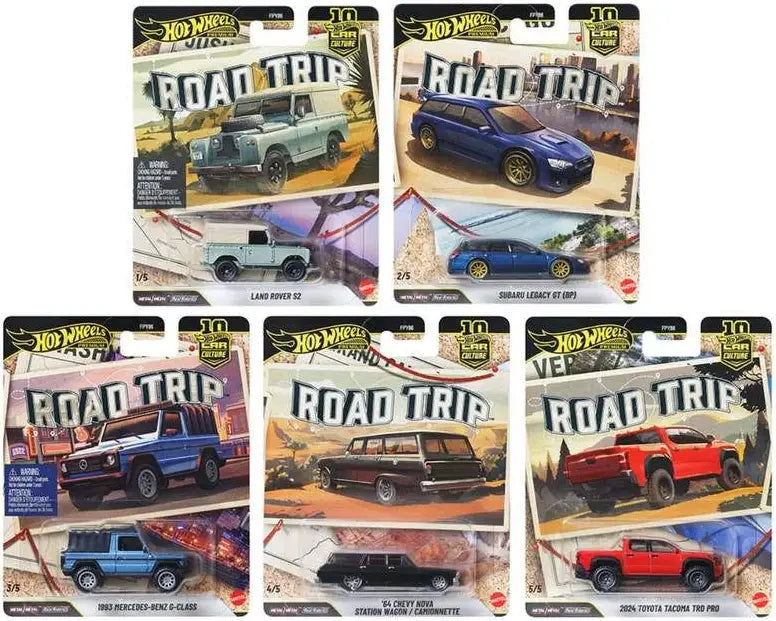 1:64 Hot Wheels 2026 Premium - Car Culture - Road Trip (Set of 5)