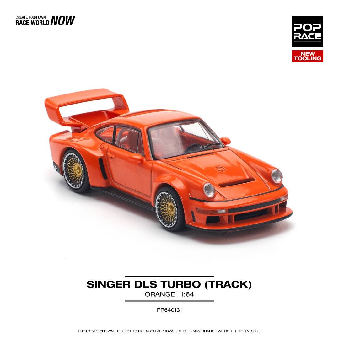 POP RACE 1/64 SINGER DLS TURBO (TRACK) ORANGE PR640131