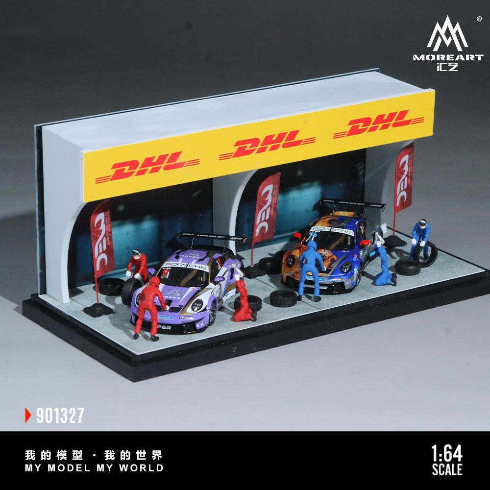 Moreart 1:64 Racing Station Pit Stop DHL Diorama