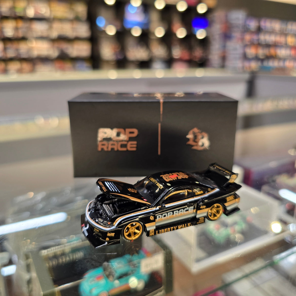 POP RACE 1/64 LB SUPER SILHOUETTE S15 SILVIA BLACK CDX Version PR640569