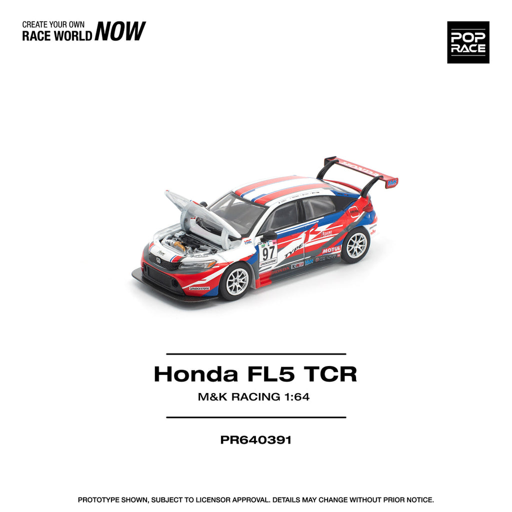 POP RACE 1/64 HONDA CIVIC TYPE-R (FL5) TCR - M&K RACING