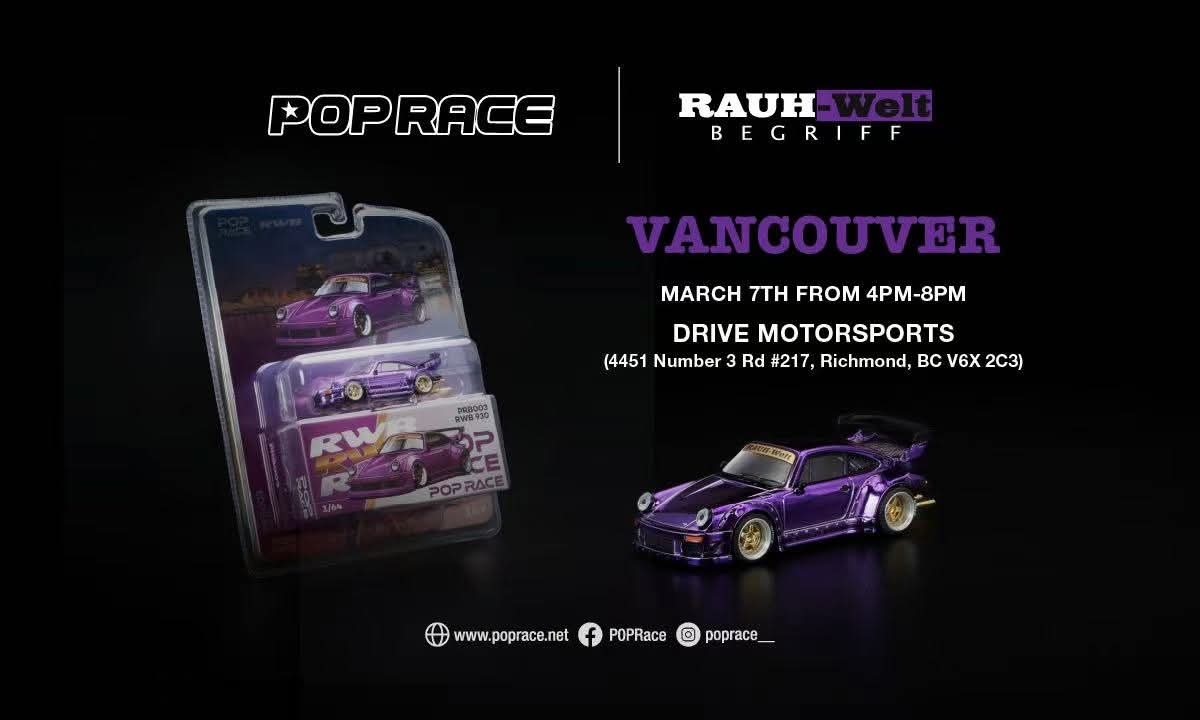 Pop Race 1:64 Vancouver Event RWB 930 PRB003