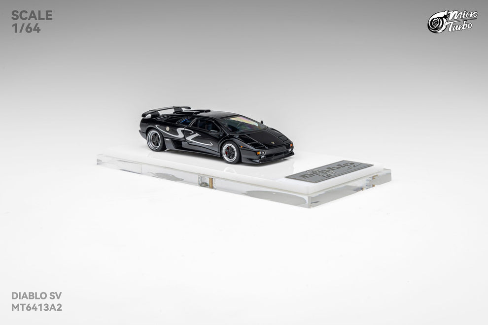 Micro Turbo 1:64 Custom Diablo SV - Metallic Black MT6413A2
