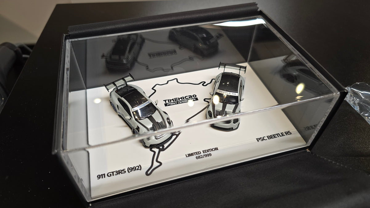 TimeMicro × PSC DESIGN 1:64 Porsche 992 GT3 RS & Beetle RS Nurburgring Version - 2 car set