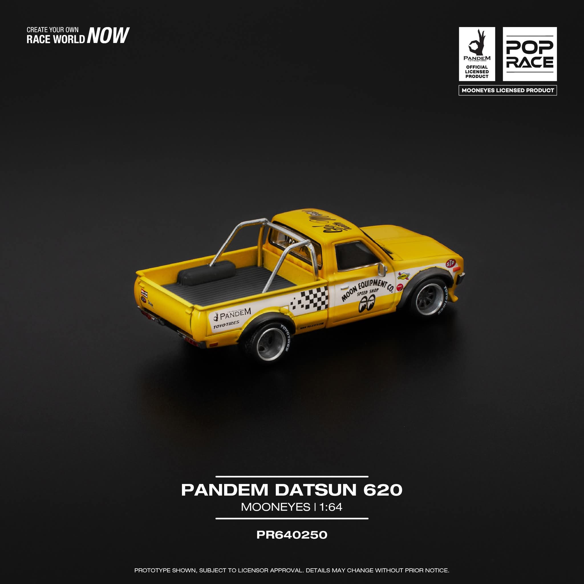 POP RACE 1/64 PANDEM DATSUN 620 - MOONEYES PR64-250