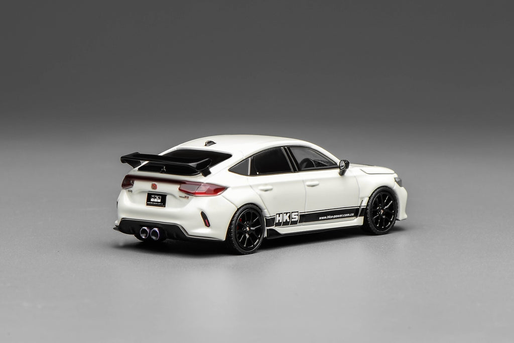 Motorhelix 1/64 Honda Civic TYPE R (FL5) HKS Championship White M65319