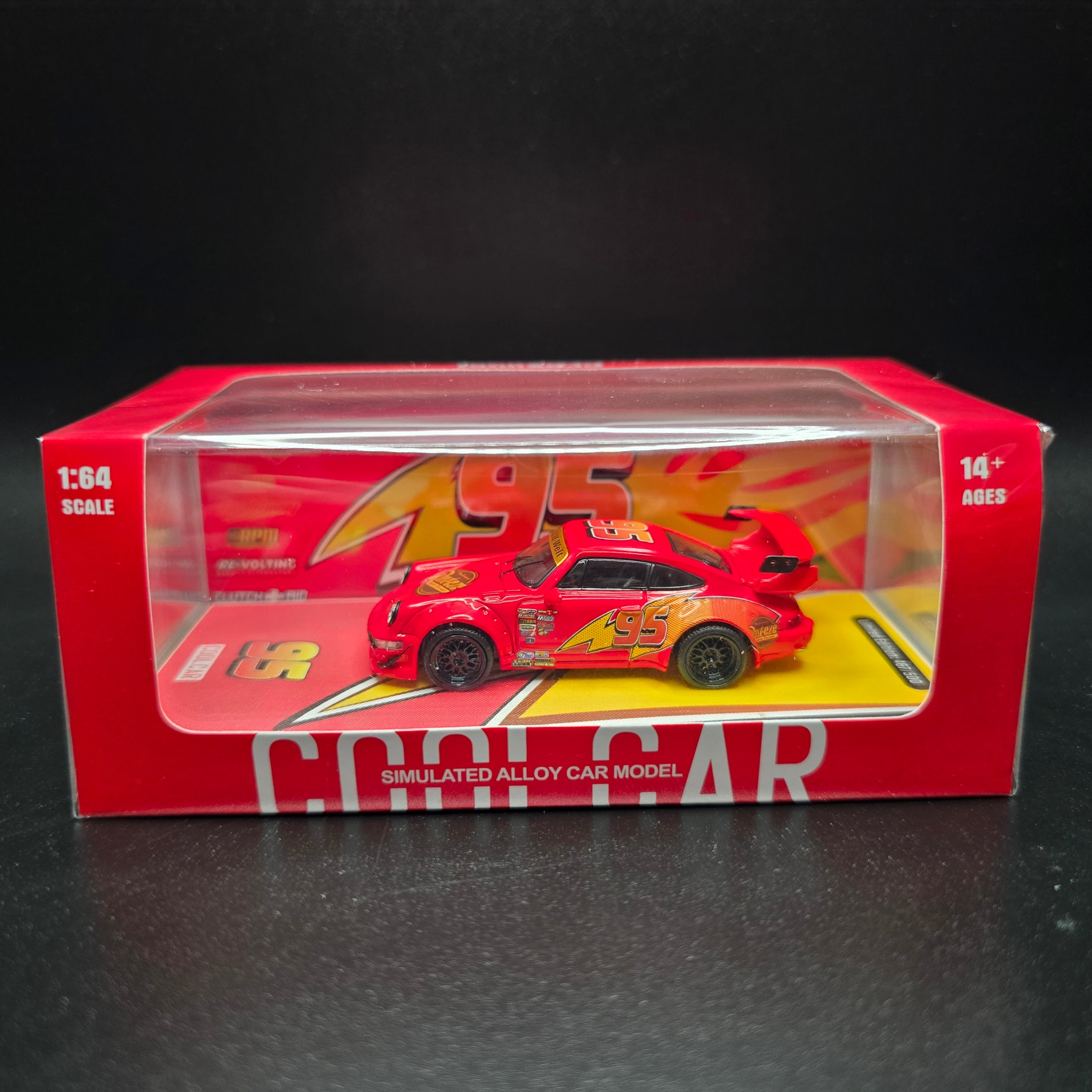 Cool Car 1:64 Porsche 964 Lightning McQueen Livery
