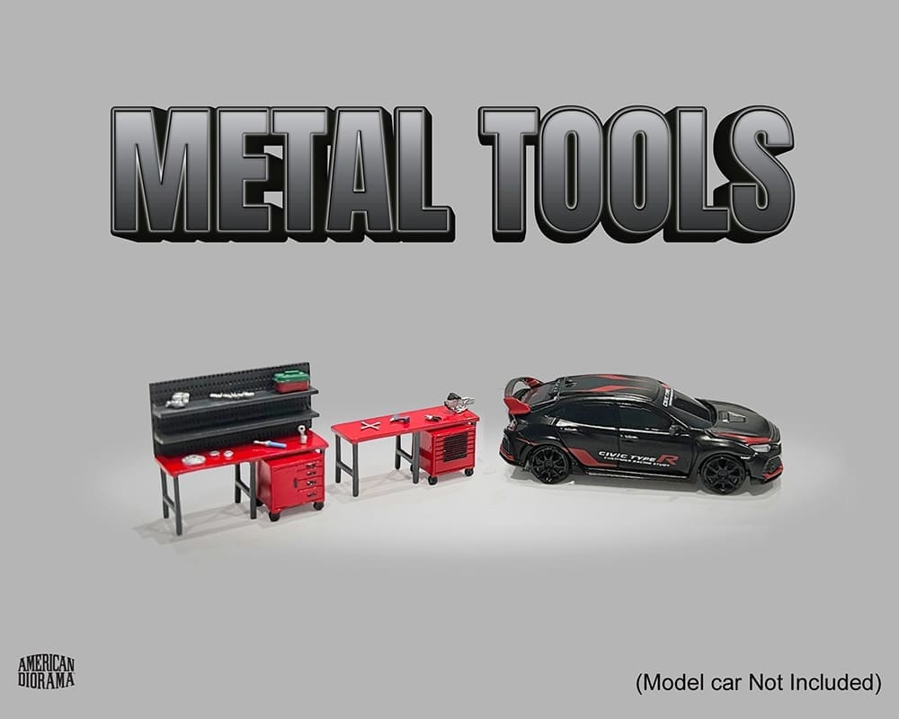 American Diorama 1:64 Metal Tools Set A