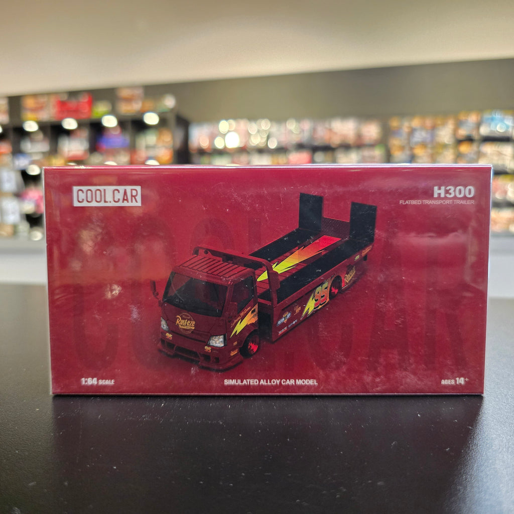 Cool Car H300 Flatbed Transport Trailer - Lightning McQueen Finish