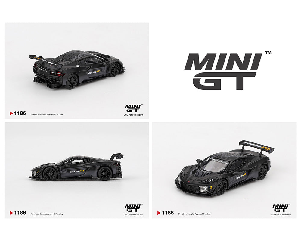 Mini GT 1:64 Chevrolet Corvette Z06 GT3.R Road America Test car – Black 1186