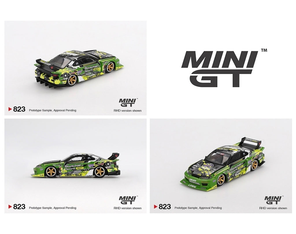 Mini GT 1:64 Nissan LB-Super Silhouette S15 SILVIA #555 V2 2024 – Green – Formula Drift Japan