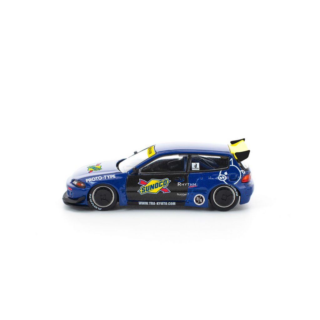 POP RACE 1/64 PANDEM CIVIC EG6 BLUE/BLACK PR640365