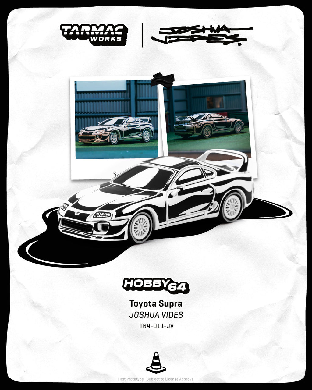 TARMAC WORKS HOBBY64 1/64 Toyota Supra - Designed by JOSHUA VIDES T64-011-JV