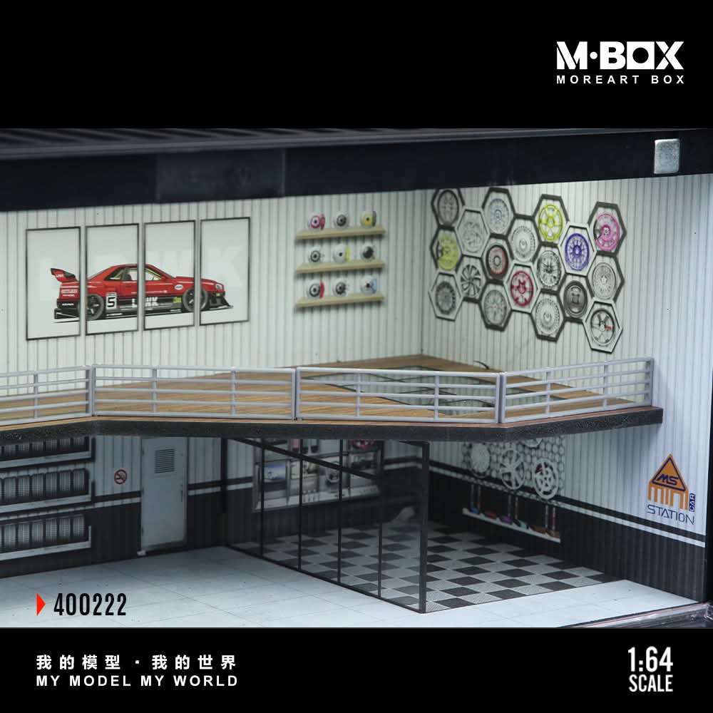 Moreart MBOX Shipping Container Repair Shop Scene Diorama Model K