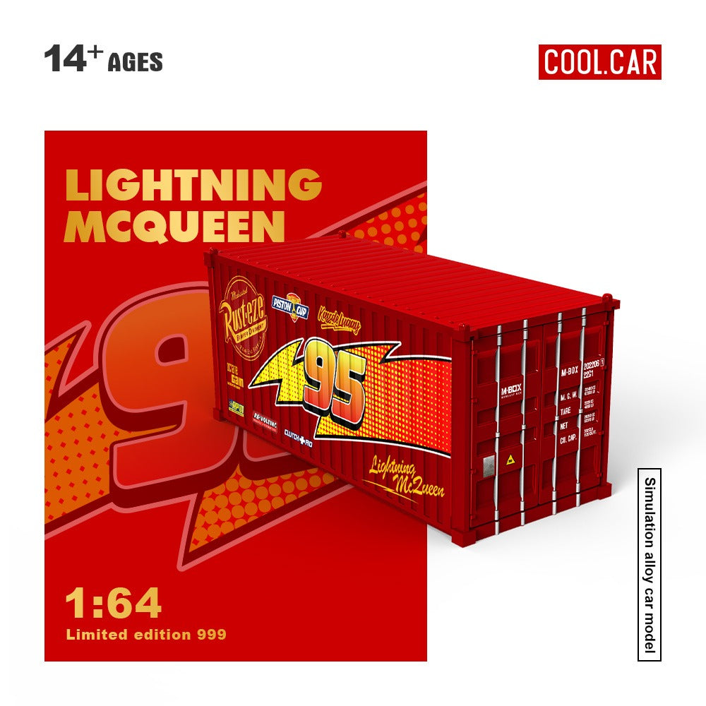 Timebox 1:64 Scale Full Metal Shipping Container Lightning Mcqueen Livery