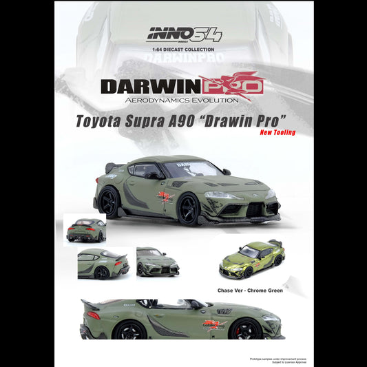 INNO64 1/64 TOYOTA SUPRA A90 DARWIN PRO Matt Green IN64-A90DP-MATGR