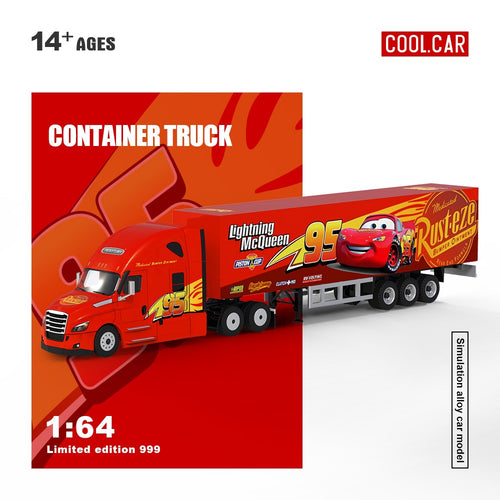 Coolcar 1:64 Freightliner Lightning Mcqueen Livery Semi Truck
