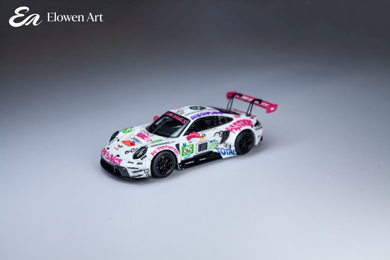 Elowen Art 1:64 Porsche 911 GT3 Diecast Model Iron Dames #85