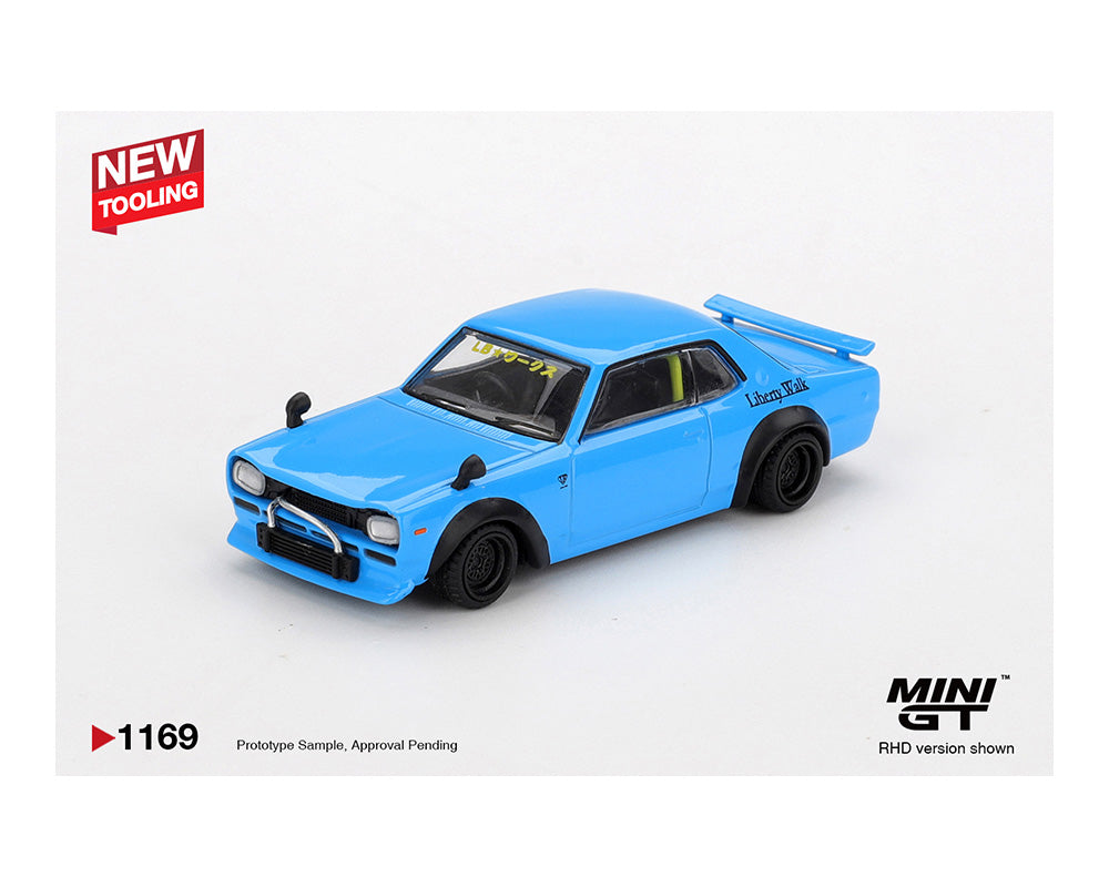 Mini GT 1:64 Nissan LB★Works HAKOSUKA – Baby Blue 1196