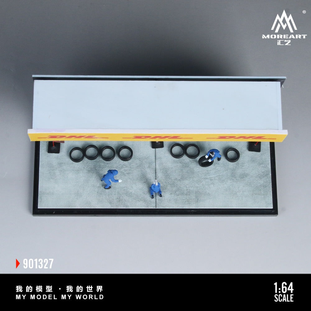 Moreart 1:64 Racing Station Pit Stop DHL Diorama