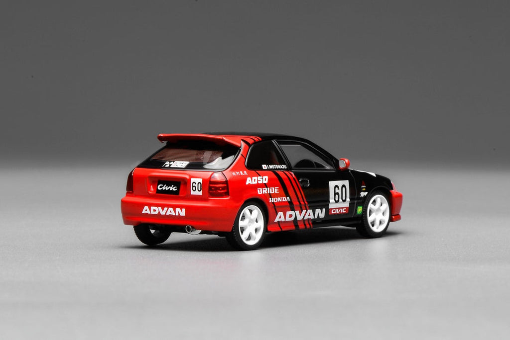 Motorhelix 1/64 Honda Civic TYPE R (EK9) Advan Red-Black Livery M65026