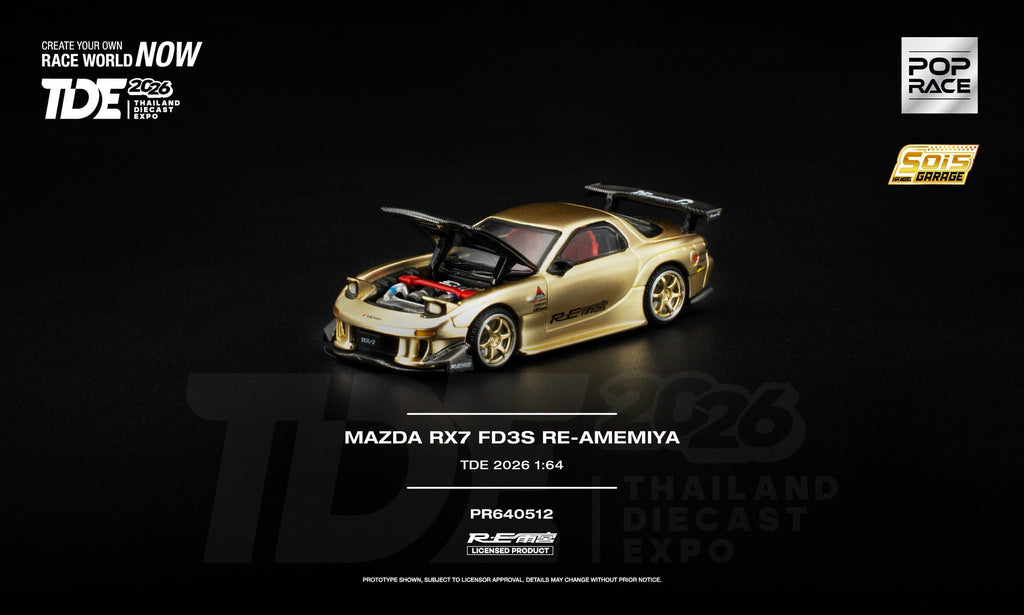 POP RACE 1/64 MAZDA RX7 FD3S RE-AMEMIYA TDE 2026 PR640512