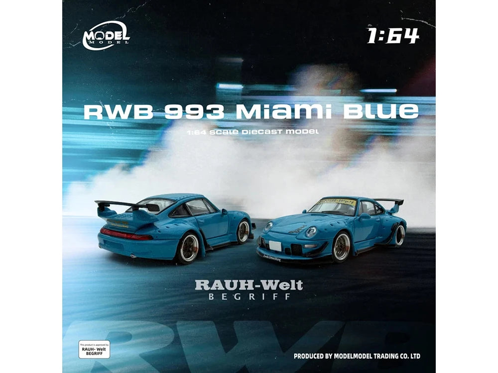 MODELMODEL 1/64 RWB 993 Miami Blue (Paper Box) MM64-RWB993-005