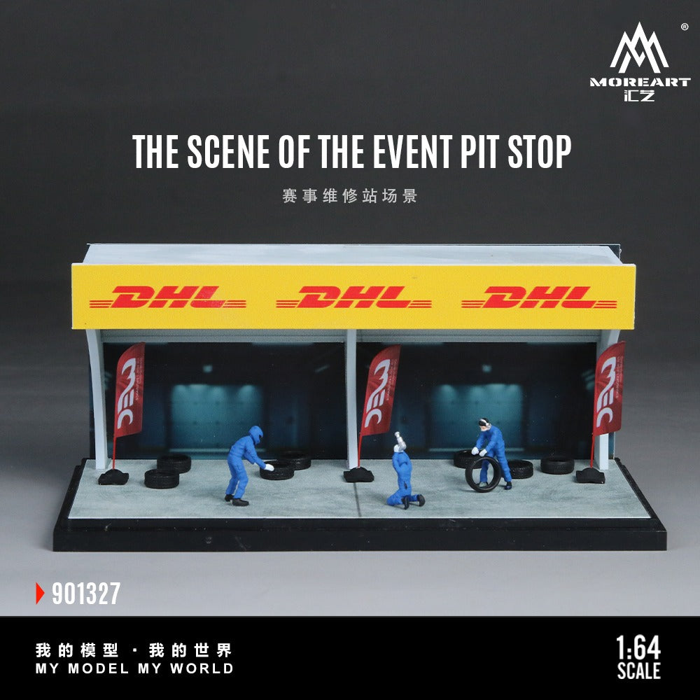 Moreart 1:64 Racing Station Pit Stop DHL Diorama