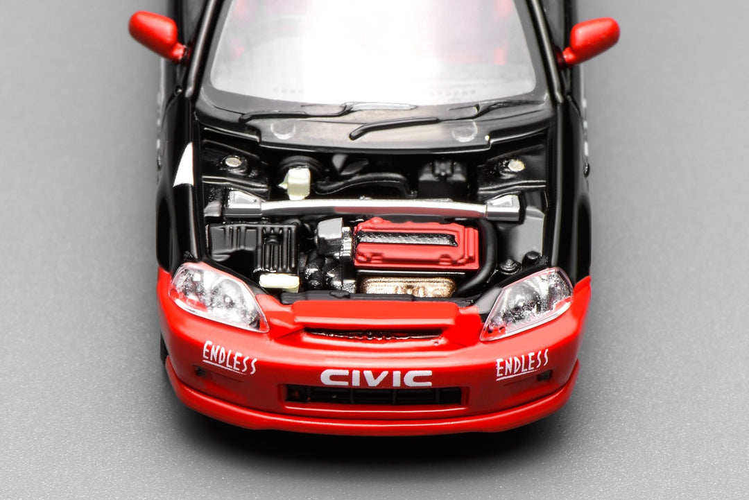 Motorhelix 1/64 Honda Civic TYPE R (EK9) Advan Red-Black Livery